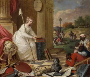 Study For Liberty Displaying the Arts and Sciences by Samuel Jennings Oil Painting
