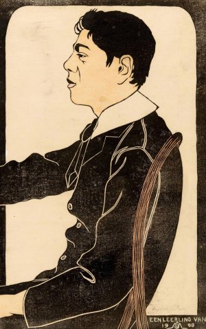 Een leerling van 1908 by Samuel Jessurun De Mesquita Oil Painting