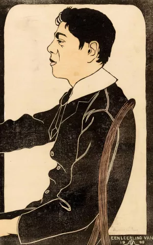 Een leerling van 1908 by Samuel Jessurun De Mesquita Oil Painting