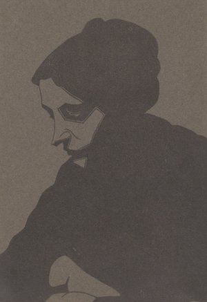 Vrouw in driekwart aanzicht naar links, met slagschaduw by Samuel Jessurun De Mesquita Oil Painting