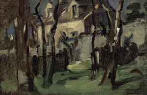 Cottage At Corstorphine by Samuel John Peploe Oil Painting