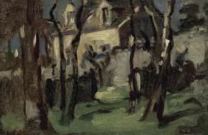 Cottage At Corstorphine by Samuel John Peploe Oil Painting