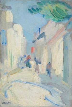 Streetscene, France by Samuel John Peploe Oil Painting