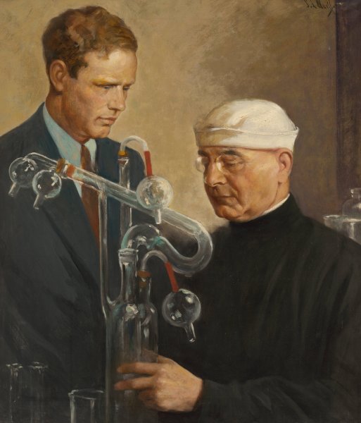 Main Product Photo of Charles Lindbergh and Alexis Carrel  Painting by Samuel Johnson Woolf