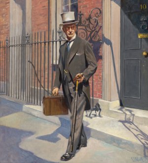 Neville Chamberlain by Samuel Johnson Woolf Oil Painting