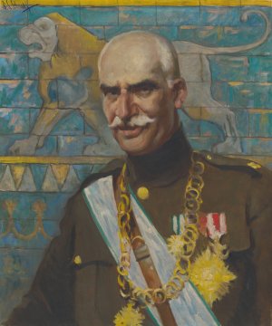 Reza Shah Pahlavi by Samuel Johnson Woolf Oil Painting