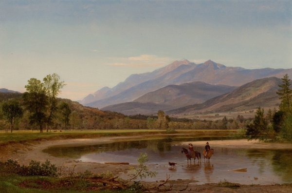 Main Product Photo of Fording the Stream  Painting by Samuel Lancaster Gerry