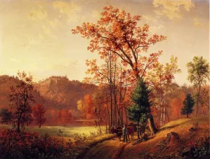 New England Autumn also known as Landscape, Autumn painting by Samuel Lancaster Gerry