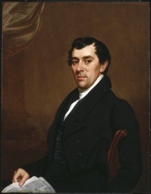 David Leavitt by Samuel Lovett Waldo Oil Painting