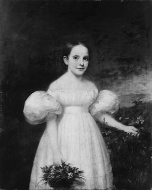 Portrait of a Girl with Flowers by Samuel Lovett Waldo Oil Painting