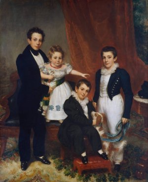 The Knapp Children by Samuel Lovett Waldo Oil Painting