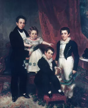 The Knapp Children painting by Samuel Lovett Waldo