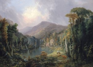 Cumberland Mountain Hunters by Samuel M. Lee Oil Painting