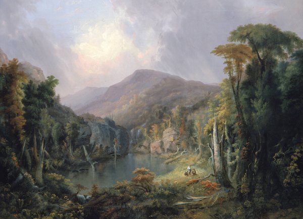 Cumberland Mountain Hunters  by Samuel M. Lee - Hand-Painted Oil Painting Reproduction