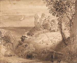 A Pastoral Scene by Samuel Palmer Oil Painting