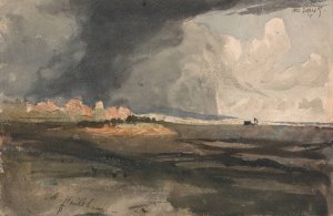 At Hailsham, Sussex; a Storm Approaching by Samuel Palmer Oil Painting