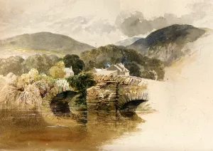 Beddgelert Bridge, North Wales by Samuel Palmer Oil Painting