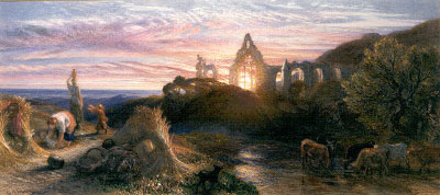 Main Product Photo of Harvesting Painting by Samuel Palmer