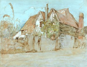 Ivy Cottage, Shoreham Oil painting by Samuel Palmer