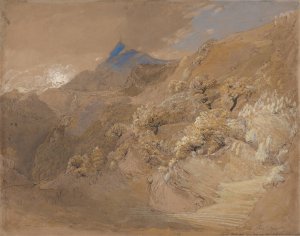 Mount Siabod from Tyn-y-Coed near Capel Curig Oil painting by Samuel Palmer