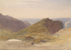 On the North Coast of Devon, Lundy Island in the Distance by Samuel Palmer Oil Painting