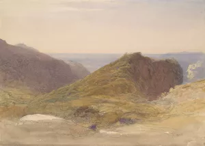 On the North Coast of Devon, Lundy Island in the Distance by Samuel Palmer Oil Painting