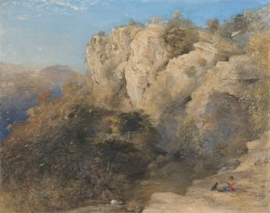 Rocky Landscape in Wales Oil painting by Samuel Palmer