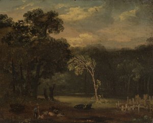 Sketch from Nature in Sion Park by Samuel Palmer Oil Painting