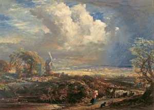 Summer Storm near Pulborough, Sussex Oil painting by Samuel Palmer