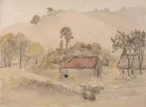 The Barns by Samuel Palmer Oil Painting