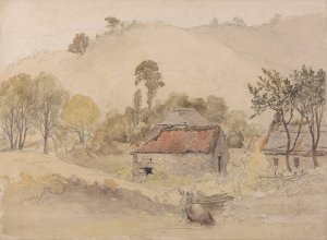 The Barns Oil painting by Samuel Palmer
