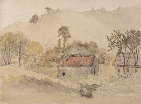 The Barns by Samuel Palmer - Hand-Painted Oil Painting Reproduction