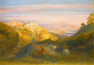 The Near And The Distant; From Southern Italy by Samuel Palmer Oil Painting