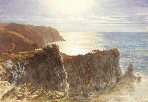 The North Devon Coast by Samuel Palmer Oil Painting