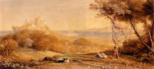 The Porta di Posillipo and the Bay of baiae, Italy - With Ischia and the Promontory of Misenum by Samuel Palmer Oil Painting