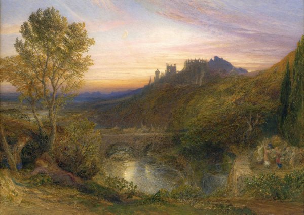 The Towered City  by Samuel Palmer - Hand-Painted Oil Painting Reproduction
