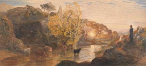 Tintern Abbey at Sunset by Samuel Palmer Oil Painting