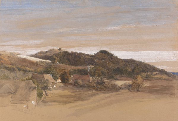 Underriver Hills, near Sevenoaks, Kent, from the Grounds of J. Herries, Esq. by Samuel Palmer - Hand-Painted Oil Painting Reproduction