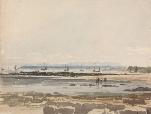 Main Product Photo of Beach Scene Painting by Samuel Prout