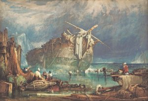 Salving from the Wreck by Samuel Prout Oil Painting