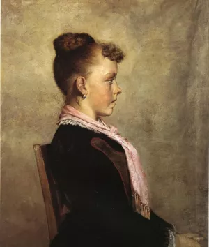 Young Girl with Cat also known as The Presumed Portrait of Little Gretchen by Samuel Richards Oil Painting