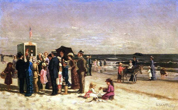 Main Product Photo of Coney Island Hurdy Gurdy Painting by Samuel S Carr