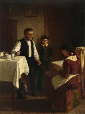 Morning After Election by Samuel S Carr Oil Painting