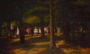 Pic-Nic Prospect Park, Brooklyn Oil painting by Samuel S. Carr
