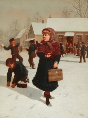 School Days by Samuel S. Carr Oil Painting