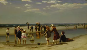 Small Yacht Racing by Samuel S. Carr Oil Painting
