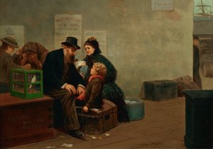 Westward Ho for New York by Samuel S. Carr Oil Painting