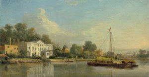 Pope's Villa, Twickenham Oil painting by Samuel Scott