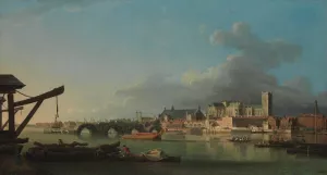 The Building of Westminster Bridge by Samuel Scott Oil Painting