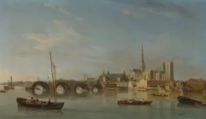 The Building of Westminster Bridge by Samuel Scott Oil Painting